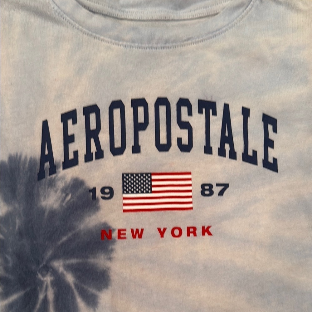 Aeropostale Tie-Dye T-Shirt - Blue and White - Picture 4 of 5